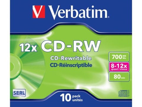 Płyty CD-RW 12x 700MB 10P JC 43148 Verbatim