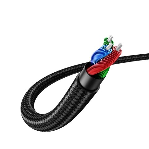 Przewód kabel kątowy AUX 2x mini jack 3.5mm 1.5m niebieski UGREEN