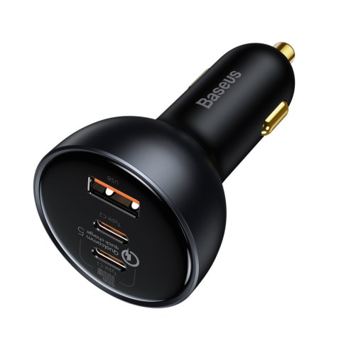 Szybka ładowarka samochodowa USB USB-C 160W PPS Quick Charge 5 PD szary BASEUS