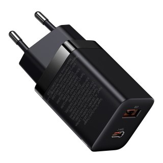 Szybka ładowarka sieciowa USB USB-C 30W PD QC Super Si Pro czarny BASEUS