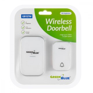 Dzwonek bezprzewodowy 38 melodii GB157W CEE