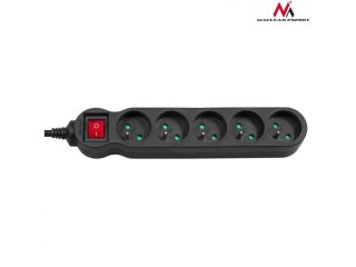 Listwa zasilająca 5g 1,4m MCE183 2300W Czarna Maclean