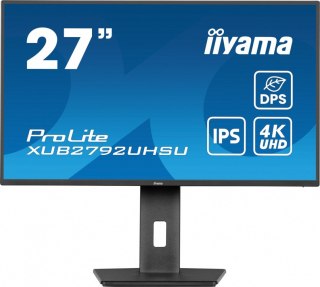 Monitor 27 cali XUB2792UHSU-B6,4K,IPS,DP,HDMI,USB-C IIYAMA