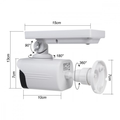 Solarna atrapa kamery migająca dioda SOL1800S CEE