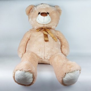 Maskotka Miś pluszowy z kokardką 100 cm beżowy Madej