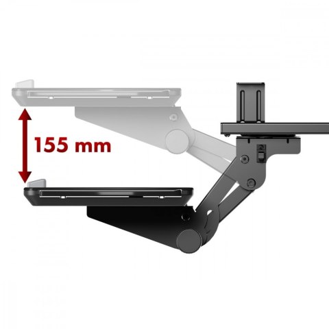 Uchwyt na klawiaturę max 5kg, MC-156 B regulowany, podbiurkowy Maclean