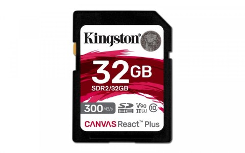Karta pamięci SD 32GB Canvas React Plus 300/260 UHS-II U3 Kingston
