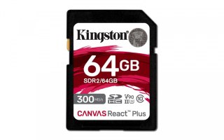 Karta pamięci SD 64GB Canvas React Plus 300/260 UHS-II U3 Kingston