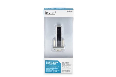 Konwerter/Adapter USB 1.1 do RS232 (DB9) z kablem Typ USB A M/Ż 80cm Digitus