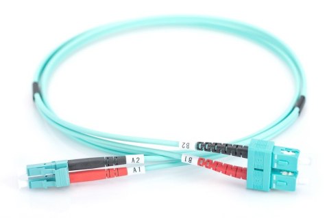 Patchcord światłowodowy FO LC-SC MM 50/125 OM3 duplex LSOH 1m Digitus