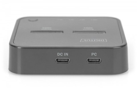 Podwójna stacja dokująca do dysków SSD M.2 NVMe z funkcją klonowania offline, USB-C, Czarna Digitus