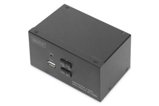 Przełącznik KVM 2 portowy HDMI, Dual Display, 4K 30Hz Digitus
