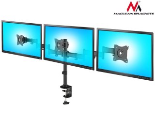 Uchwyt biurkowy na 3 monitory LCD podwójne ramiona MC-691 13"-27" 8kg Maclean