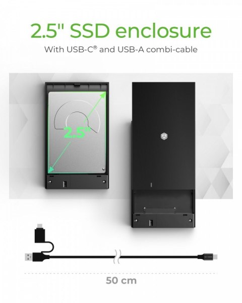 Obudowa IB-200T-C3 2,5 SATA USB 3.2 Gen.1 IcyBox