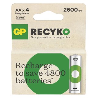 Akumulatorki R6/AA Ni-MH 2600mAh blister 4szt. GP RECYKO GP Battery