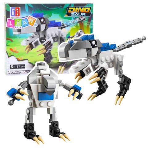 Klocki Konstrukcyjne 2w1 Dinozaur Robot Tyrannosaurus Rex 67 el. LEAN Toys