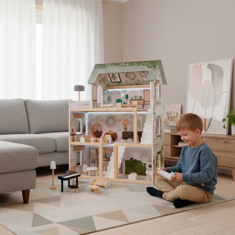 Domek dla lalek drewniany LULILO FLORO boho LED 78cm Kik Sp. z o. o. Sp. k.