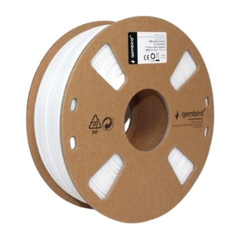 Filament drukarki 3D ABS/1.75 mm/1kg/biały Gembird