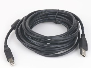 Kabel USB 2.0 typu AB AM-BM 1.8m FERRYT czarny Gembird
