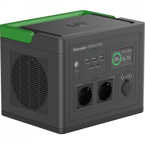 Stacja zasilania PPS500-GR Schneider OffGrid Portable Power Station 500, 517Wh Lithium-ion, 2 Schuko, Sinewave APC