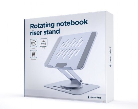 Podstawka do notebooka 15.6 cali składana szara Gembird