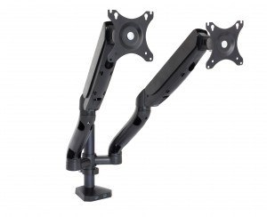 Uchwyt biurkowy gazowy do 2 monitorów LED/LCD 10-32" L-18GD ART 9KG 2xUSB3.0 ART