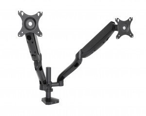 Uchwyt biurkowy gazowy do 2 monitorów LED/LCD 10-32" L-18GD ART 9KG 2xUSB3.0 ART