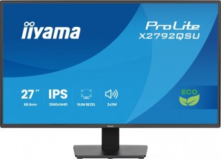 Monitor 27 cali X2792QSU-B1 IPS,QHD,120Hz,HDMI,DP, 350cd,1500:1, cienkie ramki, 2xUSB 3.2, ErP B IIYAMA