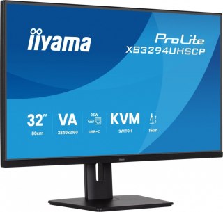 Monitor 31.5 cala XB3294UHSCP-B1.4K,VA,2xHDMI,DP,USB-C dock 95W, PIP,RJ45, 400cd, 2ms, 4xUSB, KVM,Sync,2x5W, HAS (150) PIVOT, IIYAMA