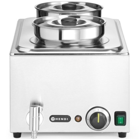 Bemar elektryczny podgrzewacz stacja do zupy z pojemnikami 2 x 4 l 1000 W Hendi