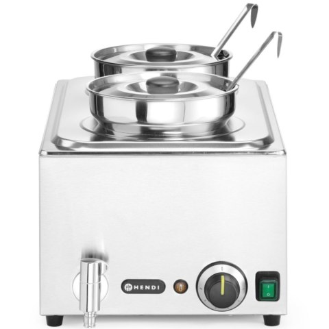 Bemar elektryczny podgrzewacz stacja do zupy z pojemnikami 2 x 4 l 1000 W Hendi