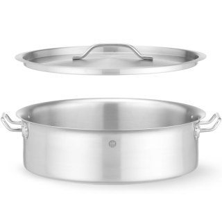 Garnek niski z pokrywką Budget Line 15.8 l śr. 380x139 mm Hendi