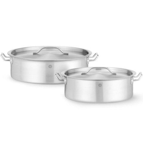 Garnek niski z pokrywką Budget Line 15.8 l śr. 380x139 mm Hendi