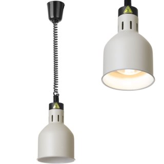 Lampa do podgrzewania potraw wisząca cylindryczna śr. 175 mm 250 W - biała Hendi