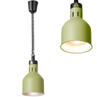 Lampa do podgrzewania potraw wisząca cylindryczna śr. 175 mm 250 W - zielona Hendi