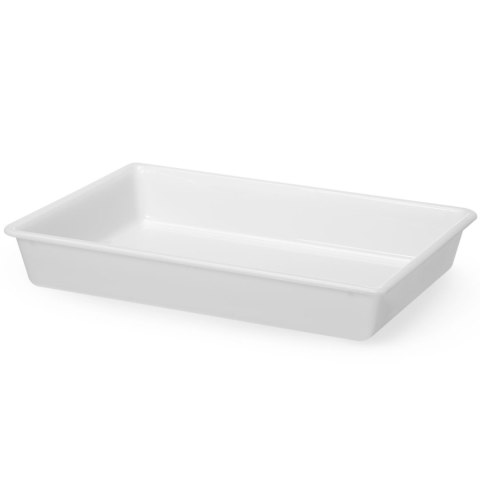 Pojemnik do panierowania płaski 12 l 535x385x85 mm - biały Hendi