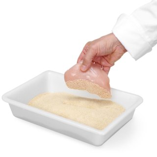 Pojemnik do panierowania płaski 3 l 340x235x70 mm - biały Hendi