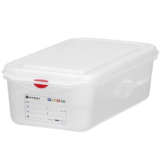 Pojemnik spożywczy GN 1/3 z etykietą pokrywką 2.5 l 325x176x65 mm Hendi