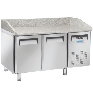 Stół chłodniczy do pizzy z granitowym blatem rantem 2-drzwiowy 128 l 210 W ARKTIC
