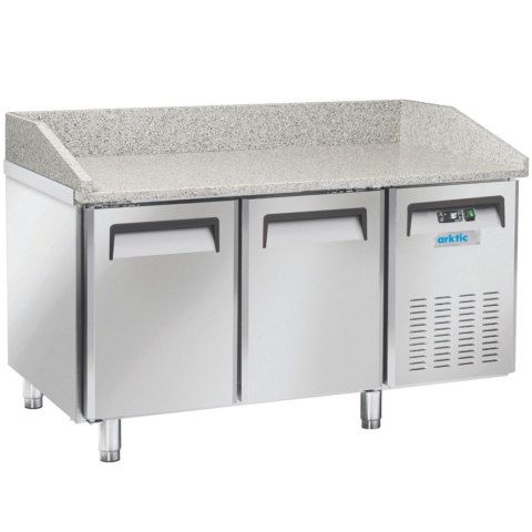 Stół chłodniczy do pizzy z granitowym blatem rantem 2-drzwiowy 128 l 210 W ARKTIC