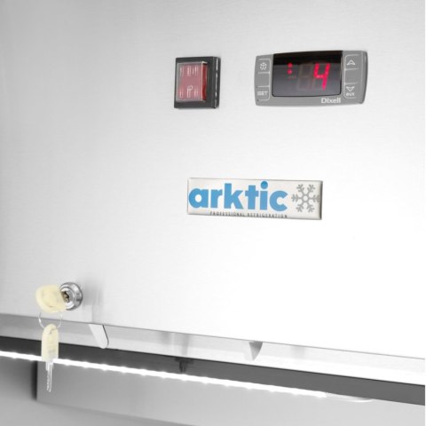 Szafa chłodnicza lodówka 1-drzwiowa 4 półki STAL GN 2/1 465 l 250 W ARKTIC