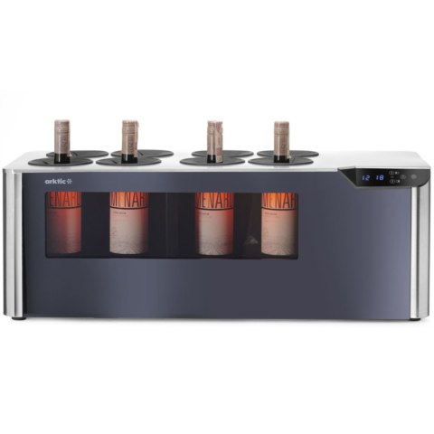 Chłodziarka do wina dwustrefowa nastawna na 8 butelek LED 60 W ARKTIC