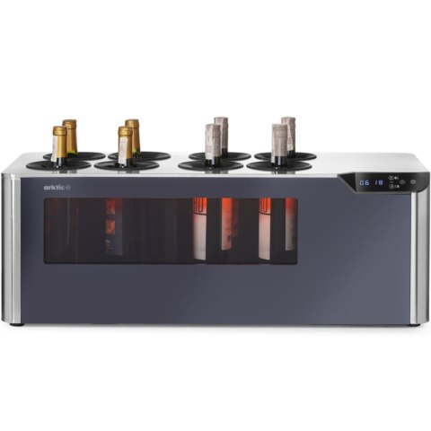 Chłodziarka do wina dwustrefowa nastawna na 8 butelek LED 60 W ARKTIC