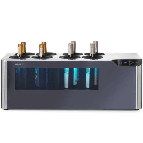 Chłodziarka do wina dwustrefowa nastawna na 8 butelek LED 60 W ARKTIC