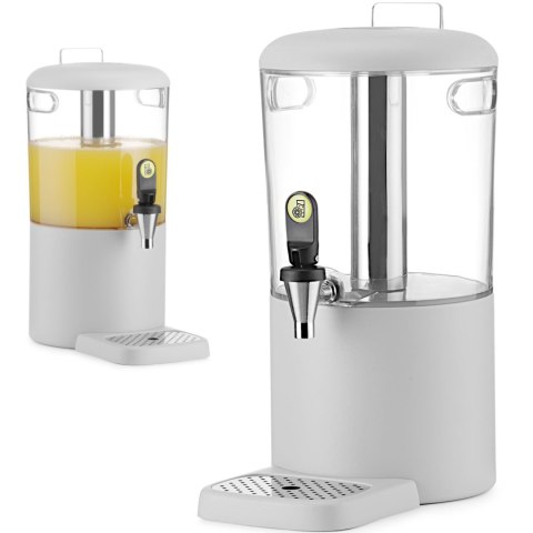 Dyspenser dozownik chłodzący do soków napojów UNIQ 4 l - biały Hendi