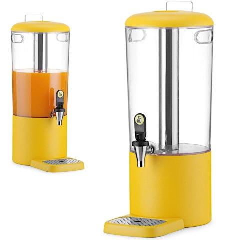 Dyspenser dozownik chłodzący do soków napojów UNIQ 8 l - żółty Hendi