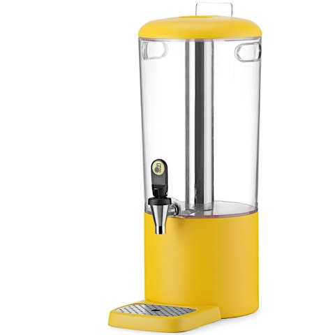 Dyspenser dozownik chłodzący do soków napojów UNIQ 8 l - żółty Hendi