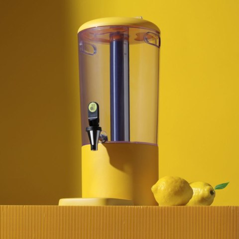Dyspenser dozownik chłodzący do soków napojów UNIQ 8 l - żółty Hendi