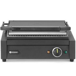 Grill elektryczny kontaktowy z płytą ryflowaną 340x235 mm 2200 W Hendi