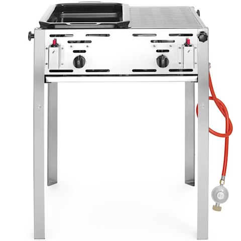 Grill gazowy z rusztem dzielonym tacką MASTER MAXI 50/50 11kW Hendi